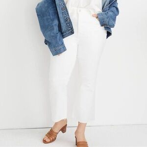 Madewell Cali Demi plus size white jeans